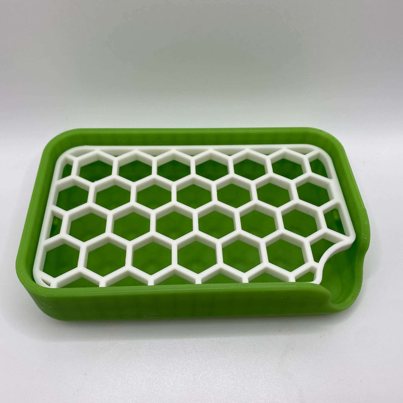 Grüne Seifenunterlage aus dem 3D Drucker